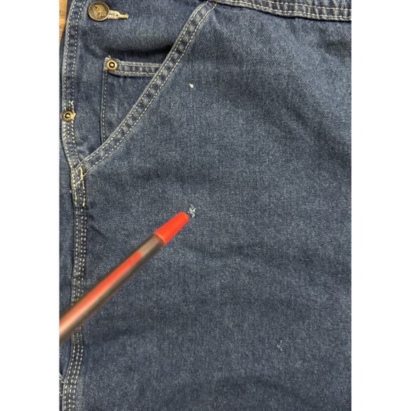 Y2k Berne Washed Blue Denim Bib Overalls 50" Work Farm Grandpacore DEADSTOCK - Picture 3 of 8